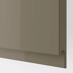IKEA METOD(495.846.37) Кутовий шафа з каруселі, білий/Voxtorp Gloss Dark -brown