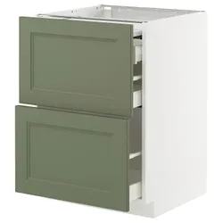 IKEA METOD / MAXIMERA(395.170.64) ST Cabinet с выдвижным верхом/3 -й, Biały/Axstad Greya -green