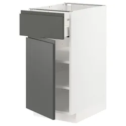 IKEA METOD / MAXIMERA(194.700.48) шкаф stj szu / дверь, белый/Воксторп темно-серый