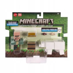 Піксельна фігурка MINECRAFT РИБАЛКА ТА БІЛОГО ВЕДМІДЯ + аксесуари JCN49