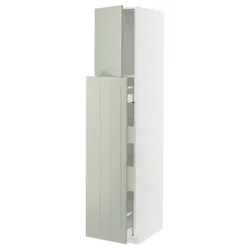 IKEA METOD / MAXIMERA(894.864.23) висока висока висока 1/4 двері, білий/Stensund світло-зелений