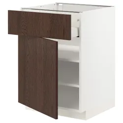 IKEA METOD / MAXIMERA(494.697.41) шкаф stj szu / дверь, белый / синарп коричневый