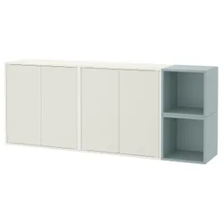 IKEA EKET(795.216.67) комбинация навесного шкафа, белый/светло-серо-голубой