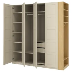 IKEA PAX / BERGSBO(896.070.95) Комбинация гардероба, серый серо -подобный/имит. дуб