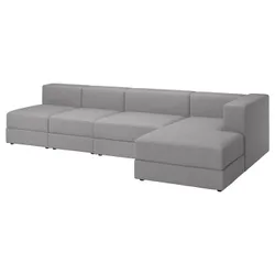IKEA JÄTTEBO(794.714.03) 4,5-місний модульний диван з шезлонгом, справа/Сірий тонер