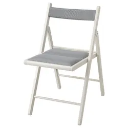 IKEA FRÖSVI(205.343.32) складний стілець, білий/Кніса світло-сірий