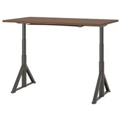 IKEA IDÅSEN(392.810.04) стол с регулируемой высотой, коричневый / темно-серый