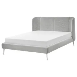 IKEA TUFJORD(095.553.21) мягкий каркас кровати, Таллмира белый/черный/Лурой