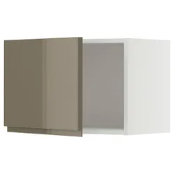IKEA METOD(395.765.91) настенный шкаф, белый/voxtorp Gloss Dark -Brown