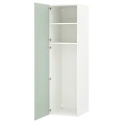 IKEA ENHET(794.968.75) висока шафа 2 двері, білий/блідо-сіро-зелений