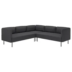 IKEA LILLEHEM(295.361.57) Угловой модульный диван, 4 человека, Gunnared темно -серый/металл