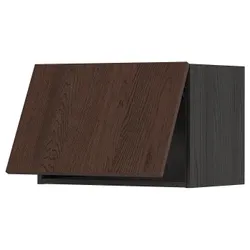IKEA METOD(394.058.15) навісна шафа поз, чорний / Sinarp коричневий