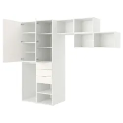 IKEA PLATSA(294.253.57) шафа на 2 двері і 3 ящика, білий / Фоннес білий