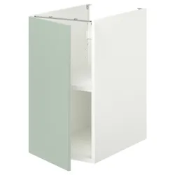 IKEA ENHET(694.967.86) шкаф с пол/дверью, белый/бледный серо-зеленый