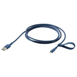 IKEA LILLHULT(105.284.97) USB-A до блискавки, блакитний