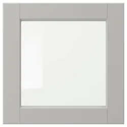 IKEA LERHYTTAN(604.615.12) скляні двері, світло-сірий