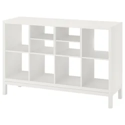 IKEA KALLAX(995.529.12) полиця з несучою рамою, з 2 вставками та полицею/білий
