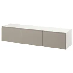 IKEA BESTÅ(195.693.32) Телевізійна лавка з дверима, Білий/Hammarsmed Beige