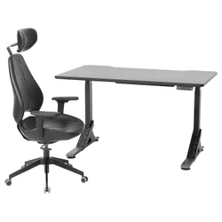 IKEA UPPSPEL / GRUPPSPEL(694.414.97) игровой стол и стул, черный / Гранн черный