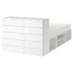 IKEA PLATSA (893.029.14) каркас ліжка 10 ящиків, білий / Фоннес