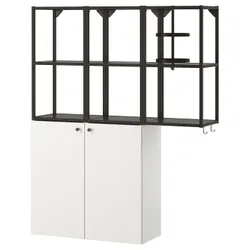 IKEA ENHET (793.314.55) сочетание настенного хранения, антрацит / белый