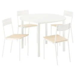 IKEA VIHALS / BUSLÄTT(095.904.90) Стіл та 4 стільці, Біла/біла сосна