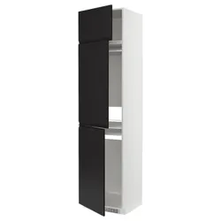 IKEA METOD(294.933.46) висока шафа для льоду/морозильна камера/3 двері, білий/Upplöv матовий антрацит
