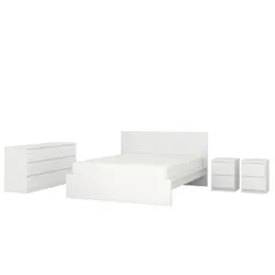 IKEA MALM(394.882.26) Комплект меблів для спальні 4 шт, білий