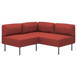 IKEA LILLEHEM(895.362.96) Модульный угловой диван, 2 человека, Ганнаред/коричневый металл