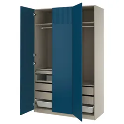 IKEA PAX / FYRUDDEN(595.817.80) Комбинация гардероба, Серый -разг/синий