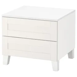 IKEA PLATSA(794.878.52) комод, 2 ящика, белый/саннидал белый
