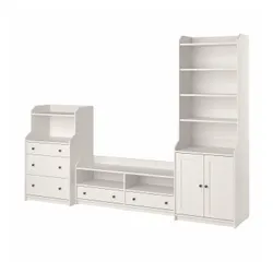 IKEA HAUGA(193.884.40) Поєднання телевізор/книжкова шафа, білий