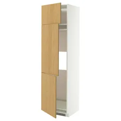 IKEA METOD(696.012.78) Гардроб Wys LOD/ZMR/3DRZ, белый/синарп вокруг дуба