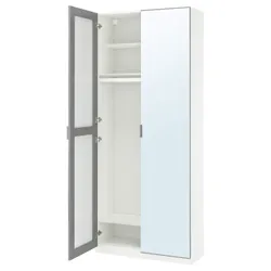 IKEA PAX / KAMMARTORP(696.100.65) Комбінація гардеробу, біле/біле дзеркало