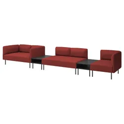 IKEA LILLEHEM(395.534.67) 5-OS-модуль дивана с боковой столом, Ганнаред/коричневый металл