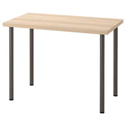 IKEA LINNMON / ADILS(794.163.41) стол письменный, под белый/темно-серый мореный дуб