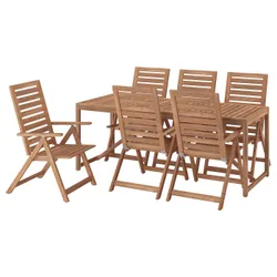 IKEA NÄMMARÖ(995.793.13) Таблица+6 распределительных стульев, снаружи, легкое пятно