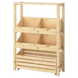 IKEA IVAR(695.905.76) стовп, з 2 контейнерами/сосною