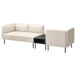 IKEA LILLEHEM(195.362.66) Модуль дивана 3-oos с боковой столом, Vissle Beige/Metal