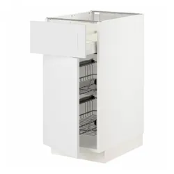 IKEA METOD / MAXIMERA(594.612.83) stj шафа / корзина др / ящик / двері, білий / Stensund білий