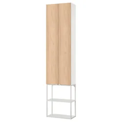 IKEA ENHET(093.314.11) поєднання настінного зберігання, білий / імітація дуб