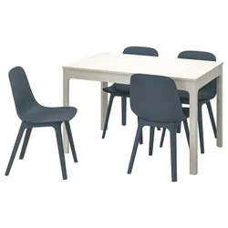 IKEA EKEDALEN / ODGER (692.213.44) стол и 4 стула, белый / синий
