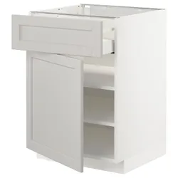 IKEA METOD / MAXIMERA(394.607.55) шкаф stj szu / дверь, белый / лерхиттан светло-серый