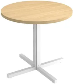 Круглый обеденный стол VASAGLE, на 2–4 человека, 80 x 80 x 74,8 см | Стол кухонный на стальных ножках для гостиной, кафе, дуб