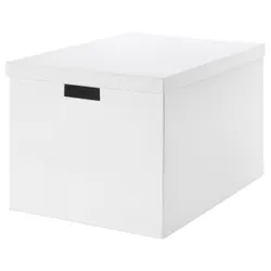 IKEA TJENA (903.743.49) Коробка с крышкой, белый
