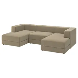 IKEA JÄTTEBO(996.076.55) Диван 3,5-місний модуль з шезлонгом, підлокітник Johanneshov/коричнево-беж