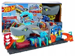 HOT WHEELS CITY Let's Race Netflix ULTRA SHARK CAR SHARK WASH SET HTN82