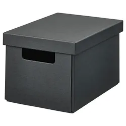 IKEA FJÄDERHARV(605.968.94) Контейнер с крышкой, антрацит