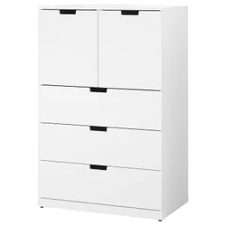 IKEA NORDLI(292.765.50) комод, 5 ящиків, білий
