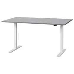 IKEA RODULF(993.261.70) письмовий стіл з регулюванням висоти, сірий / білий
